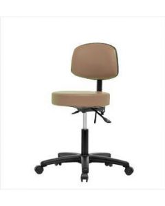 Neta ECOM Vinyl Desk Height Stool With Back - Nylon Base Tilt