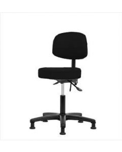 Neta ECOM Vinyl Desk Height Stool With Back - Nylon Base Tilt