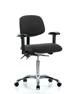 Neta ECOM Esd Fabric Medium Bench Height Chair - Chrome Base Tilt