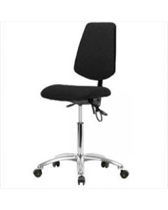 Neta ECOM Esd Fabric Medium Bench Height Chair - Medium Back Chrome