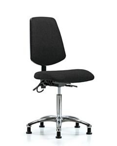 Neta ECOM Esd Fabric Medium Bench Height Chair - Medium Back Chrome