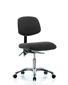 Neta ECOM Esd Fabric Desk Height Chair - Chrome Base ESD Casters
