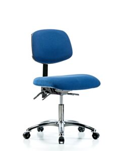 Neta ECOM Esd Fabric Desk Height Chair - Chrome Base Tilt ESD