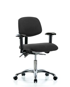 Neta ECOM Esd Fabric Desk Height Chair - Chrome Base Tilt Arms