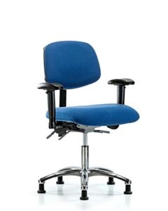 Neta ECOM Esd Fabric Desk Height Chair - Chrome Base Tilt Arms