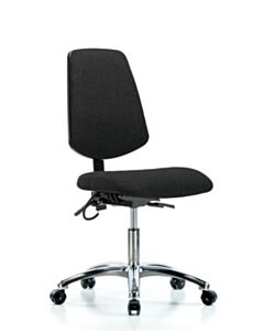 Neta ECOM Esd Fabric Desk Height Chair - Medium Back Chrome Base
