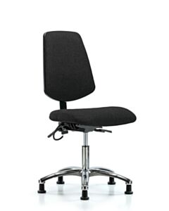 Neta ECOM Esd Fabric Desk Height Chair - Medium Back Chrome Base