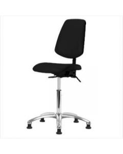 Neta ECOM Esd Vinyl Medium Bench Height Chair - Medium Back Chrome