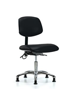 Neta ECOM Esd Vinyl Desk Height Chair - Chrome Base Glides ESD