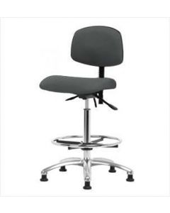 Neta ECOM Fabric High Bench Height Chair - Chrome Base Tilt Chrome