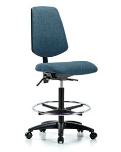 Neta ECOM Fabric High Bench Height Chair - Medium Back Nylon Base