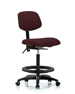 Neta ECOM Fabric High Bench Height Chair - Nylon Base Tilt Black
