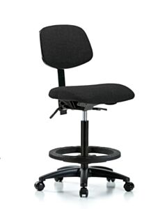Neta ECOM Fabric High Bench Height Chair - Nylon Base Tilt Black