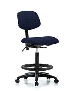 Neta ECOM Fabric High Bench Height Chair - Nylon Base Tilt Black