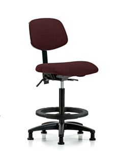 Neta ECOM Fabric High Bench Height Chair - Nylon Base Tilt Black