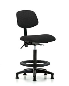 Neta ECOM Fabric High Bench Height Chair - Nylon Base Tilt Black