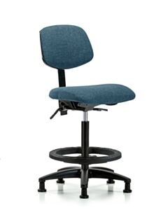 Neta ECOM Fabric High Bench Height Chair - Nylon Base Tilt Black