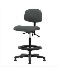 Neta ECOM Fabric High Bench Height Chair - Nylon Base Tilt Black
