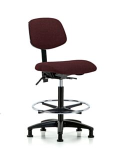 Neta ECOM Fabric High Bench Height Chair - Nylon Base Tilt Chrome