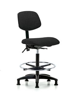 Neta ECOM Fabric High Bench Height Chair - Nylon Base Tilt Chrome