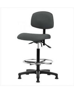 Neta ECOM Fabric High Bench Height Chair - Nylon Base Tilt Chrome