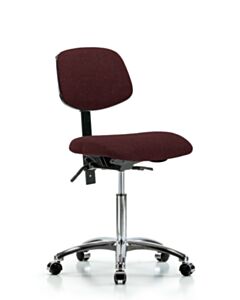 Neta ECOM Fabric Medium Bench Height Chair - Chrome Base Tilt Chrome