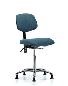 Neta ECOM Fabric Medium Bench Height Chair - Chrome Base Tilt Glides