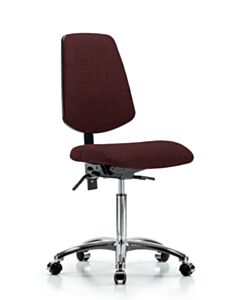 Neta ECOM Fabric Medium Bench Height Chair - Medium Back Chrome Base