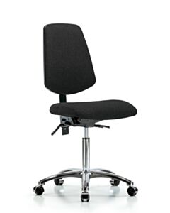 Neta ECOM Fabric Medium Bench Height Chair - Medium Back Chrome Base