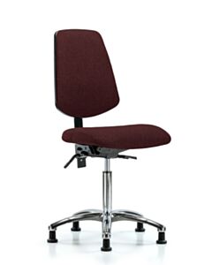 Neta ECOM Fabric Medium Bench Height Chair - Medium Back Chrome Base