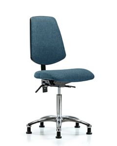 Neta ECOM Fabric Medium Bench Height Chair - Medium Back Chrome Base