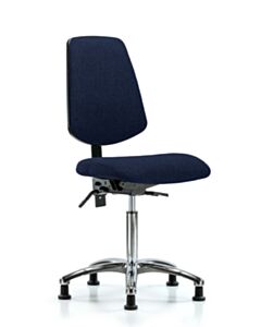 Neta ECOM Fabric Medium Bench Height Chair - Medium Back Chrome Base