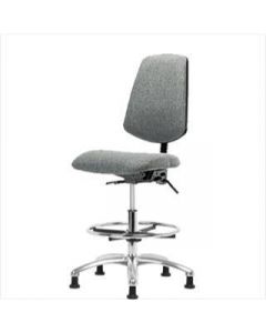 Neta ECOM Fabric Medium Bench Height Chair - Medium Back Chrome Base