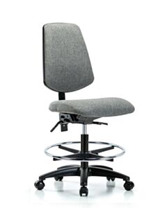 Neta ECOM Fabric Medium Bench Height Chair - Medium Back Nylon Base