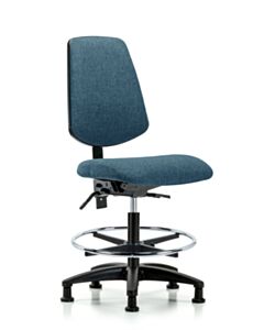 Neta ECOM Fabric Medium Bench Height Chair - Medium Back Nylon Base