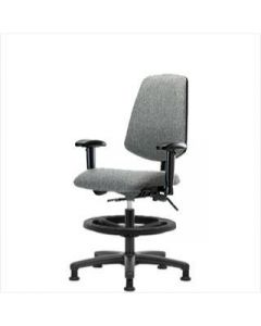 Neta ECOM Fabric Medium Bench Height Chair - Medium Back Nylon Base