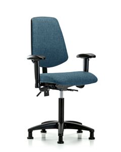 Neta ECOM Fabric Medium Bench Height Chair - Medium Back Nylon Base