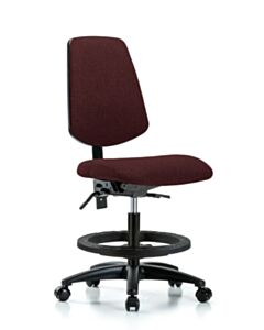 Neta ECOM Fabric Medium Bench Height Chair - Medium Back Nylon Base