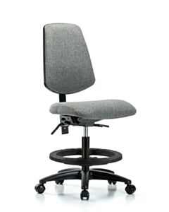 Neta ECOM Fabric Medium Bench Height Chair - Medium Back Nylon Base