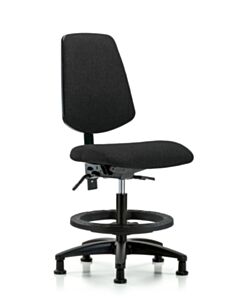 Neta ECOM Fabric Medium Bench Height Chair - Medium Back Nylon Base
