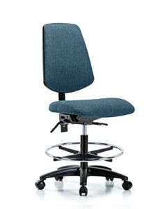 Neta ECOM Fabric Medium Bench Height Chair - Medium Back Nylon Base