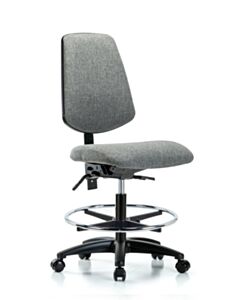 Neta ECOM Fabric Medium Bench Height Chair - Medium Back Nylon Base
