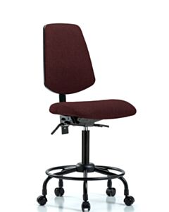 Neta ECOM Fabric Medium Bench Height Chair - Medium Back Round Tube