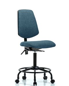 Neta ECOM Fabric Medium Bench Height Chair - Medium Back Round Tube