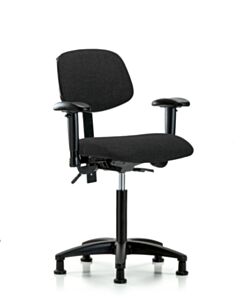 Neta ECOM Fabric Medium Bench Height Chair - Nylon Base Arms Glides