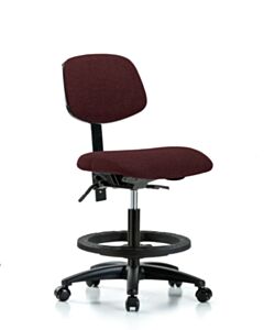 Neta ECOM Fabric Medium Bench Height Chair - Nylon Base Tilt Black