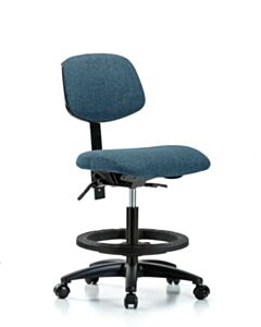 Neta ECOM Fabric Medium Bench Height Chair - Nylon Base Tilt Black