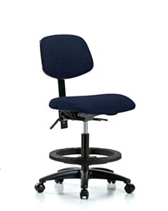 Neta ECOM Fabric Medium Bench Height Chair - Nylon Base Tilt Black