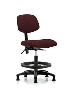 Neta ECOM Fabric Medium Bench Height Chair - Nylon Base Tilt Black