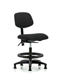 Neta ECOM Fabric Medium Bench Height Chair - Nylon Base Tilt Black